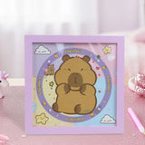 Set Marco con Cuentas DIY, Capibara, Color Morado