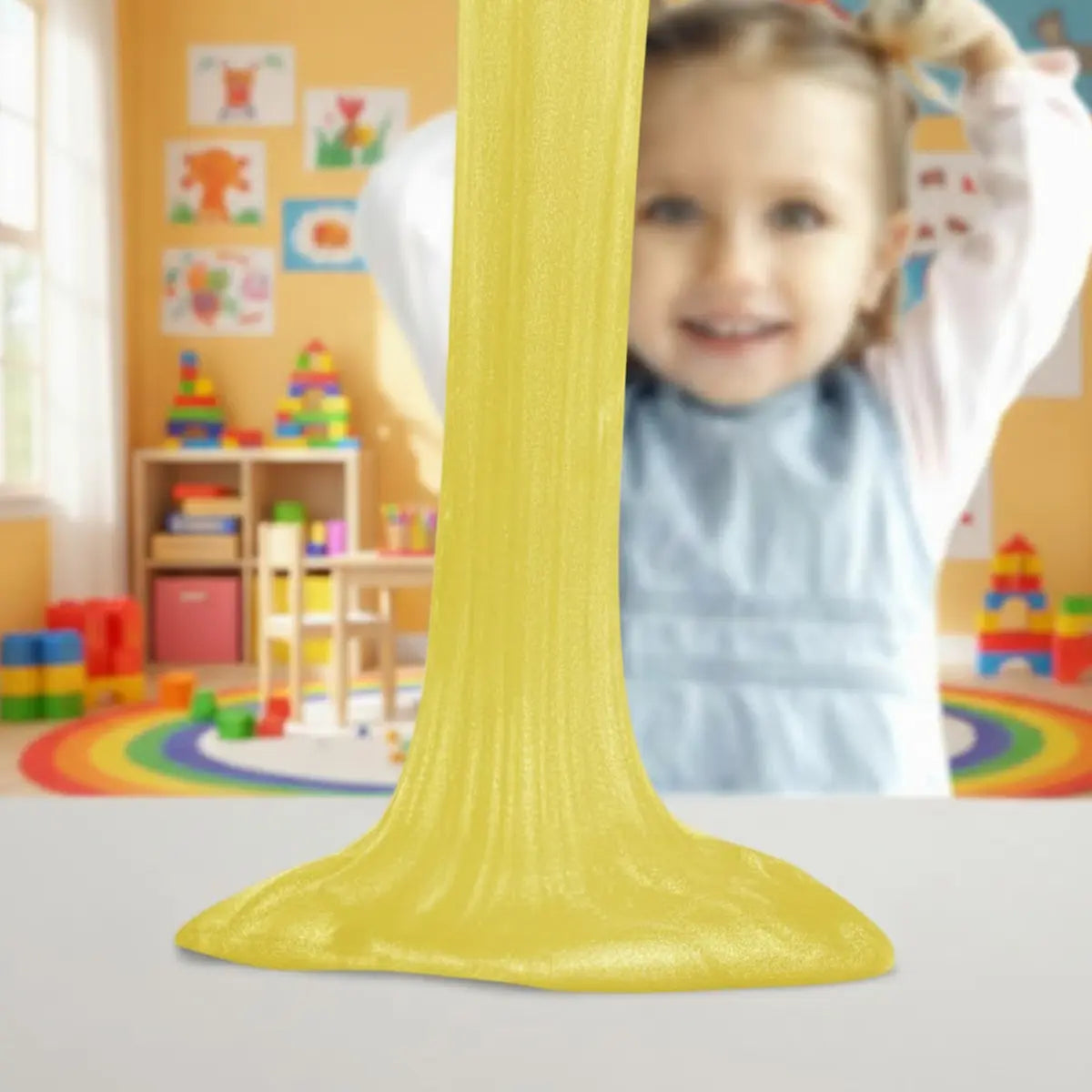 Slime, Cara, Color Amarillo, 250 gr