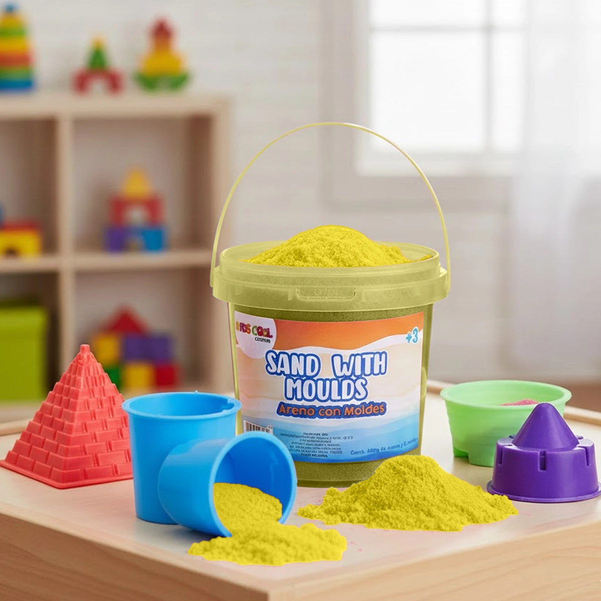 Arena Mágica, Color Amarillo, 400 gr