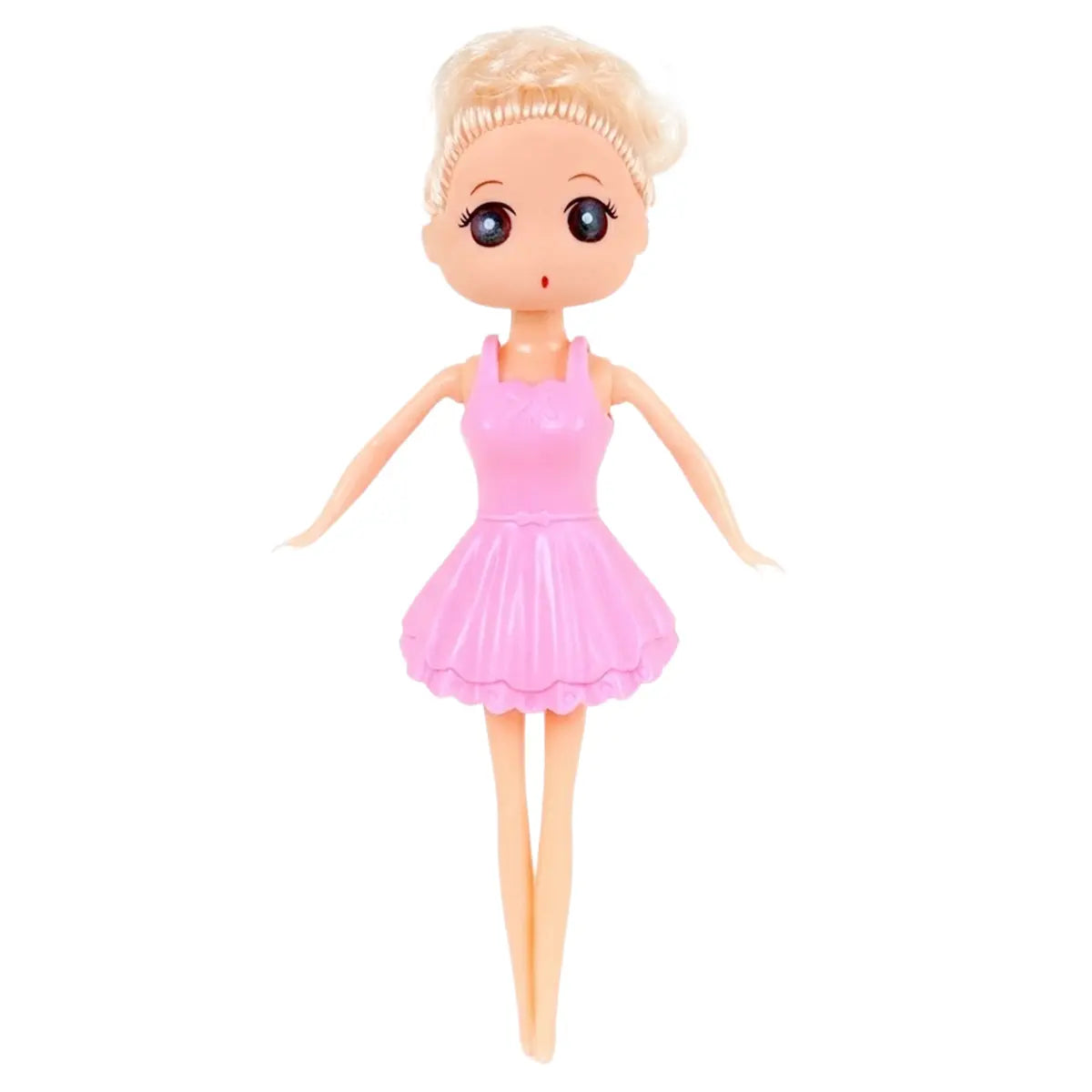 Mini Muñeca con Vestido y Accesorios, Color Rosa