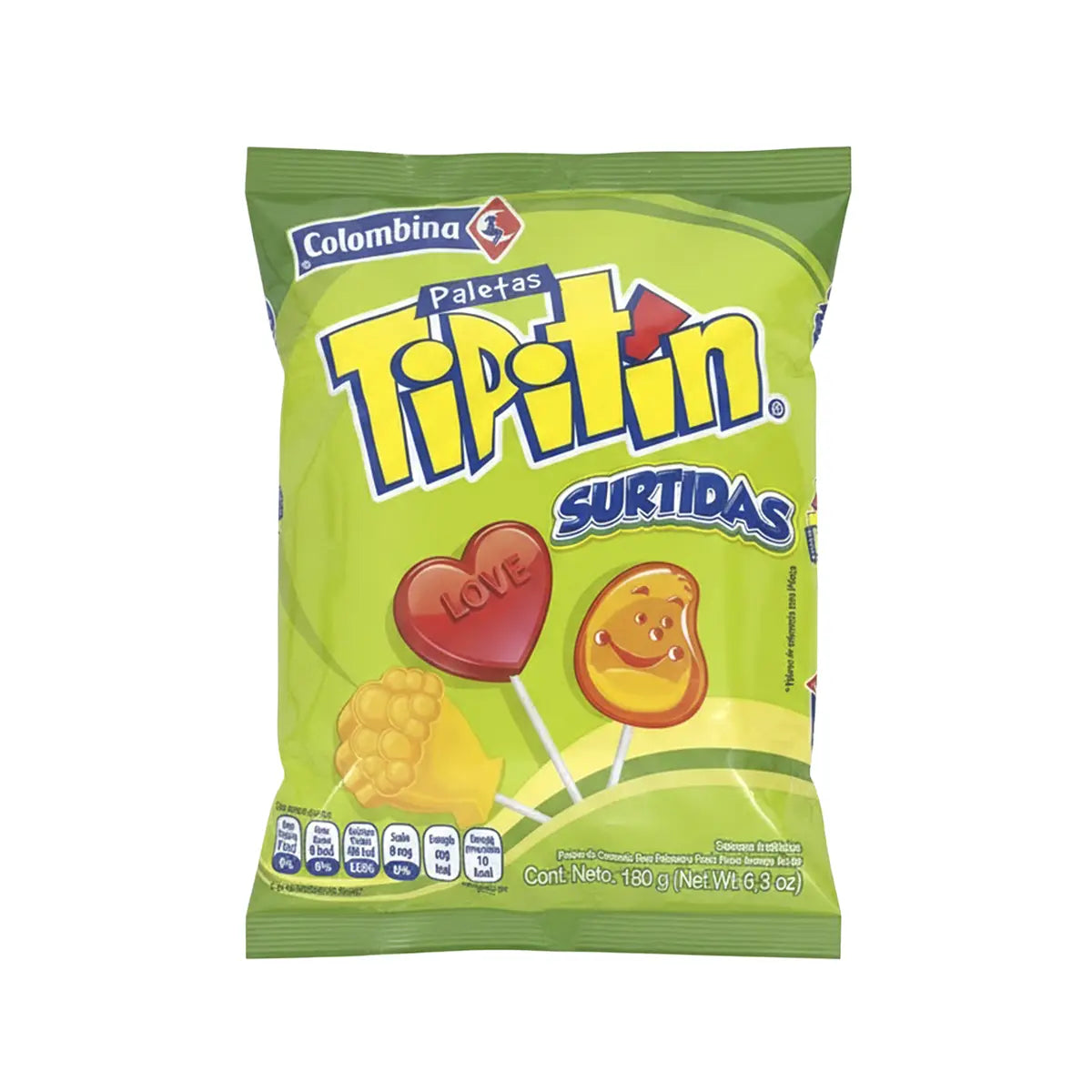 Paleta Colombina Tipitin Surtido de Sabores, 180 g