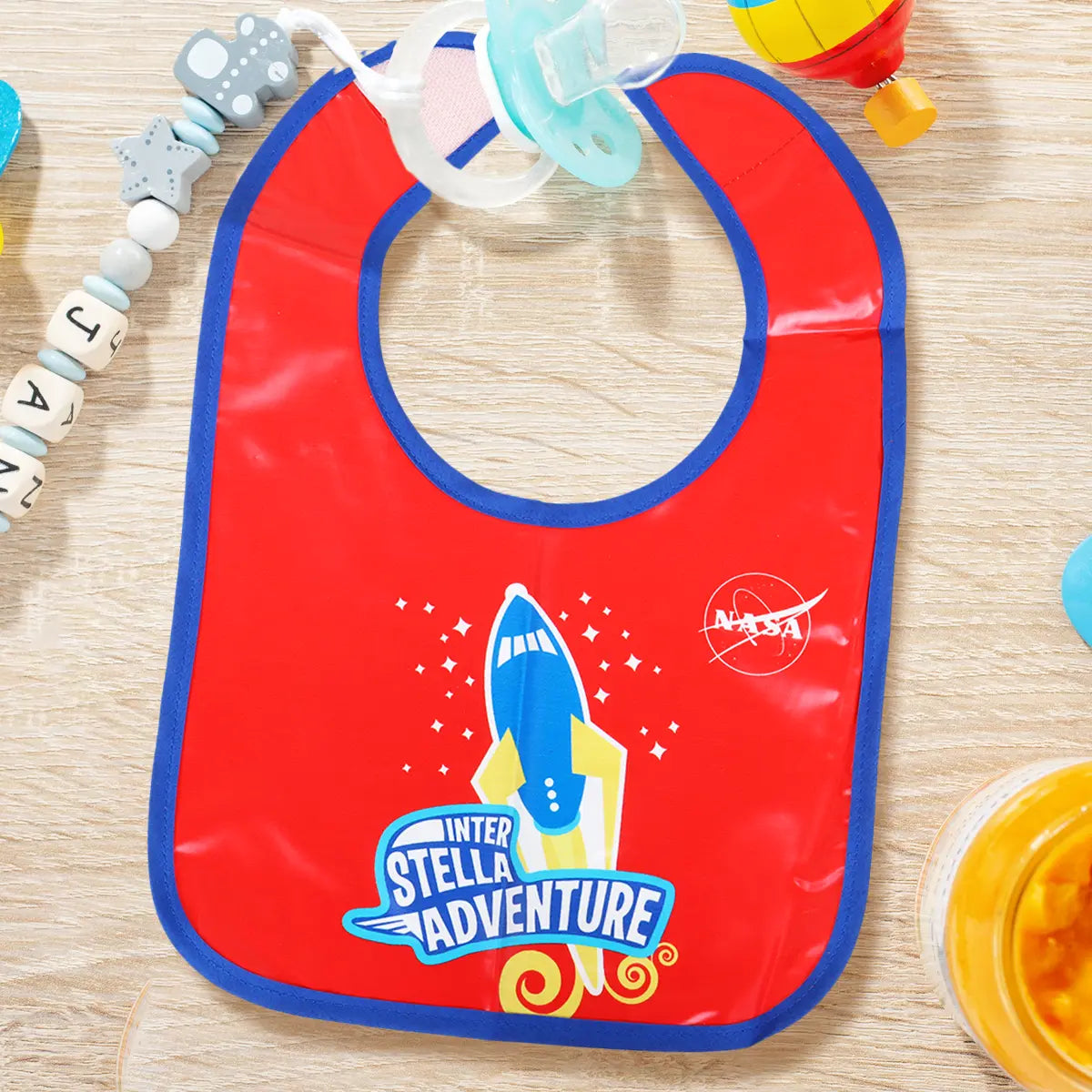 Babero para Bebé, NASA, Color Rojo