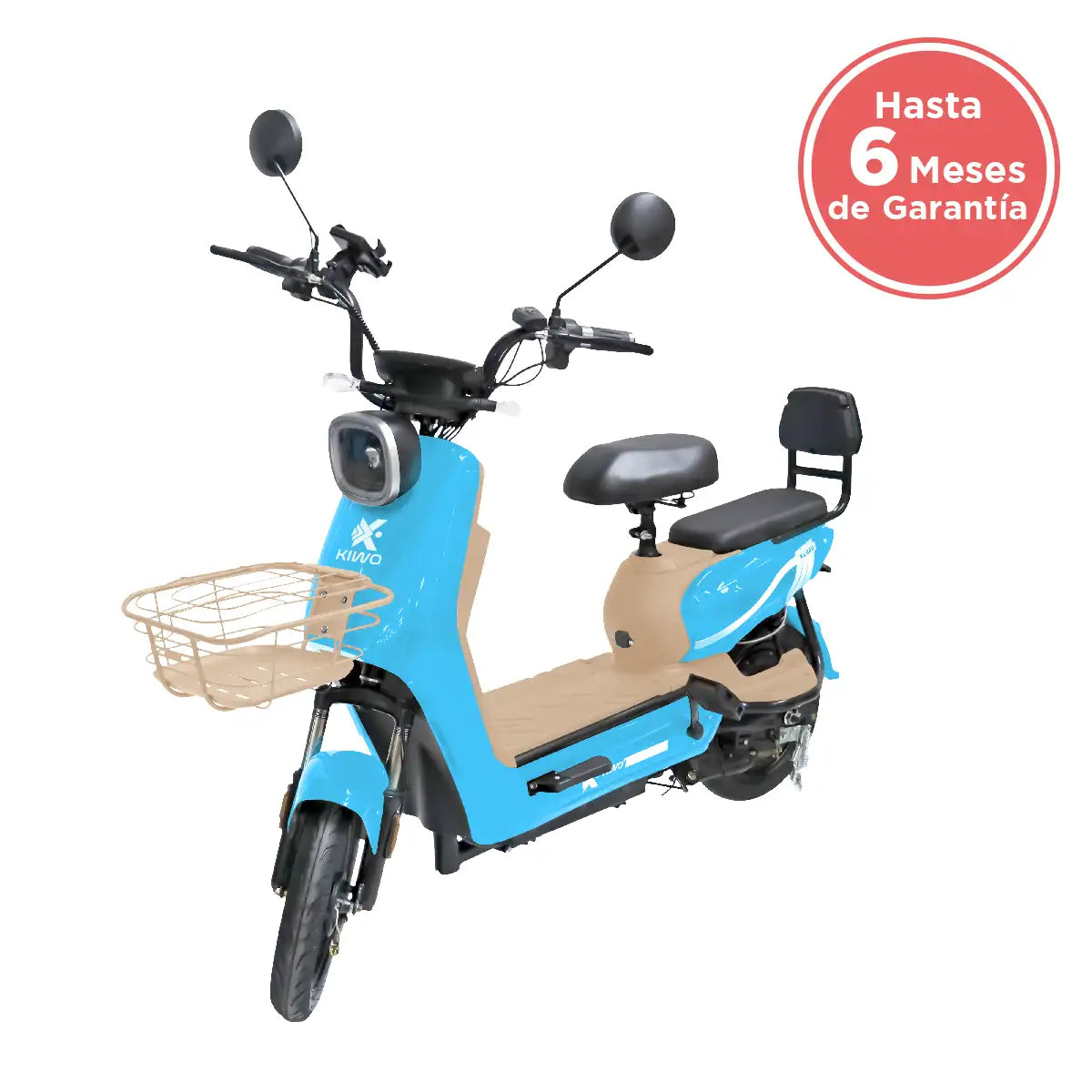 Bicicleta Eléctrica, Kiwo, KL 800, Color Azul Claro