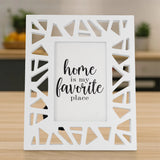 Portarretrato, Diseño Triángulos, Color Blanco