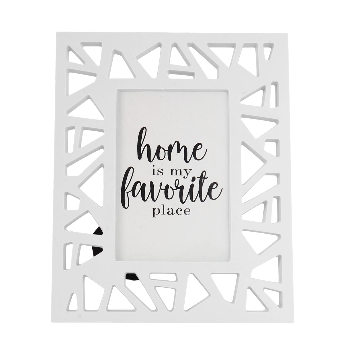 Portarretrato, Diseño Triángulos, Color Blanco