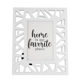 Portarretrato, Diseño Triángulos, Color Blanco