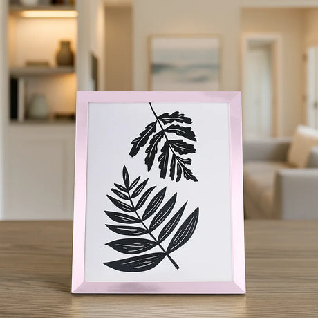 Portarretrato, Diseño Hoja, Color Rosa