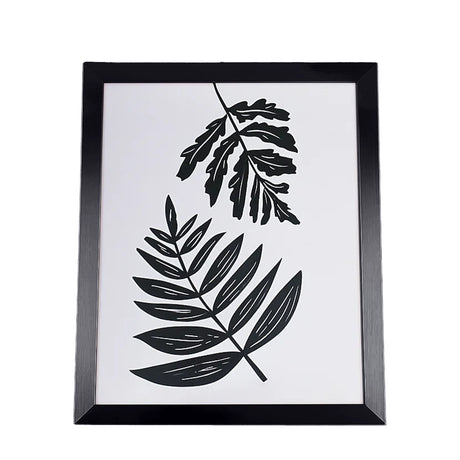 Portarretrato, Diseño Hoja, Color Negro