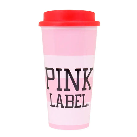 Vaso de Plástico con Tapa, Pink Label