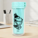 Termo de Plástico, Peanuts, Color Verde, 380 ml