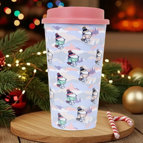 Termo de Plástico, Peanuts, Color Rosa, 500 ml