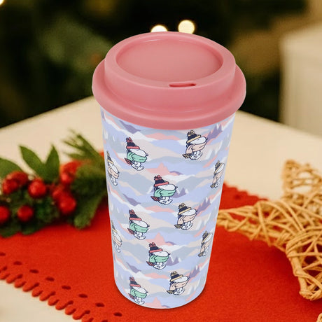 Termo de Plástico, Peanuts, Color Rosa, 500 ml