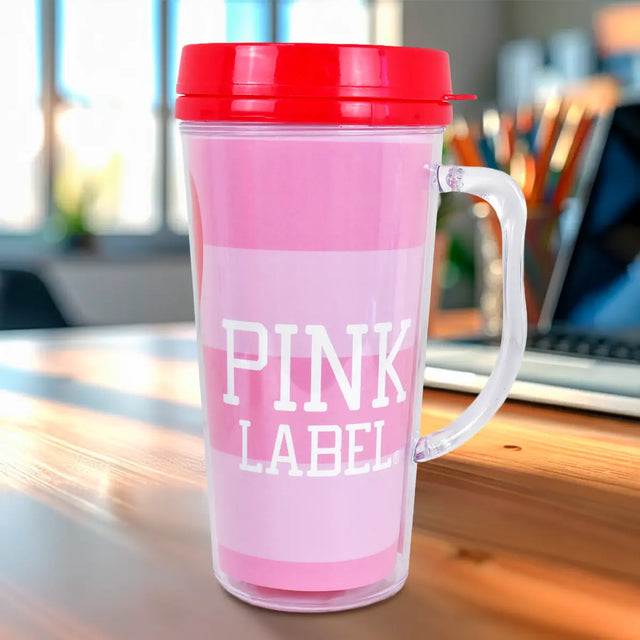 Botella de Plástico con Tapa, Pink Label