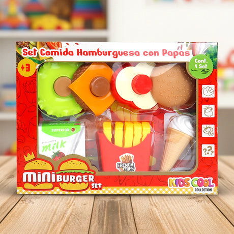 Set deHamburguesa con Papas de Juguete