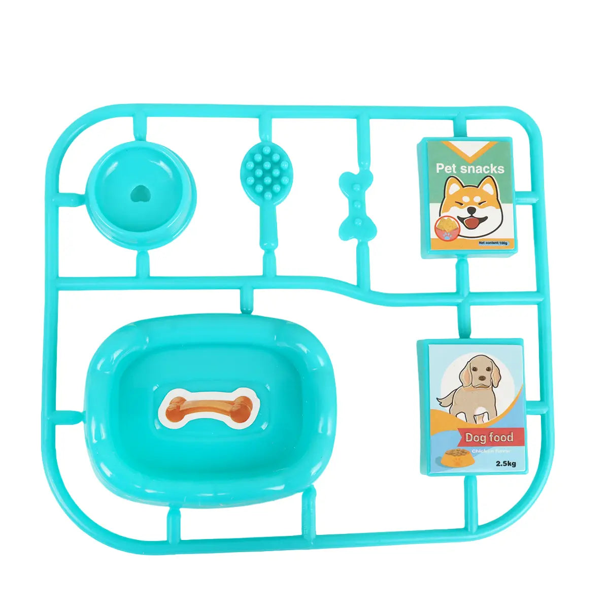 Set de Juguete de Alimentación para Mascota, Color Azul