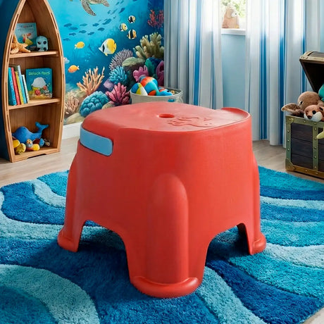 Banco con Agarradera, Color Rojo