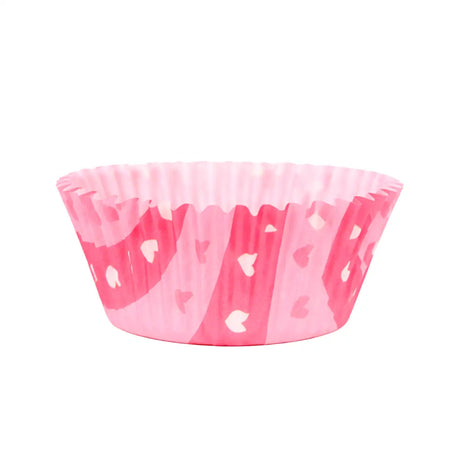 Mini Capacillos para Cupcakes, Corazones, Color Rosa