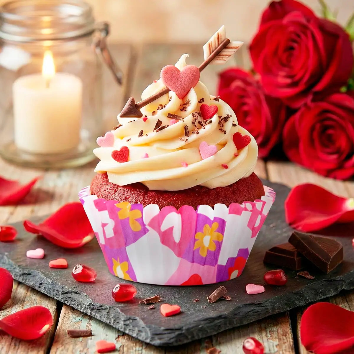 Mini Capacillos para Cupcakes, Corazones