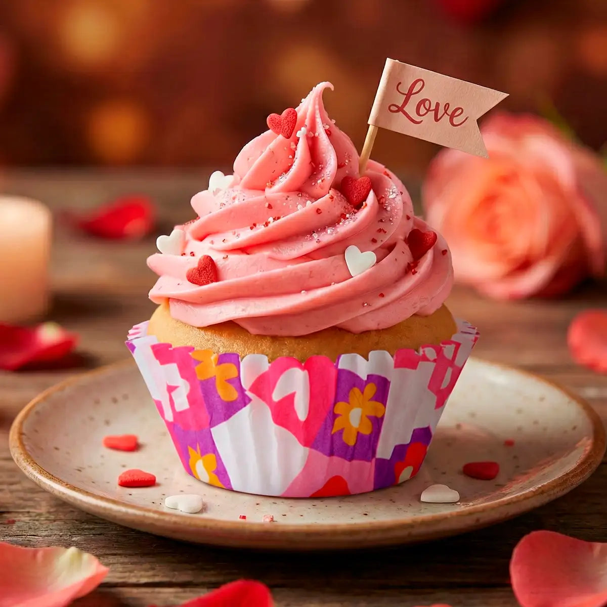 Mini Capacillos para Cupcakes, Corazones