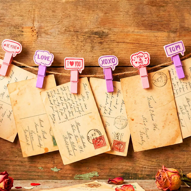 Set de Pinzas con Frases, 6 pzas