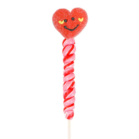 Paleta de Gomita y Caramelo, Corazón, Color Rojo