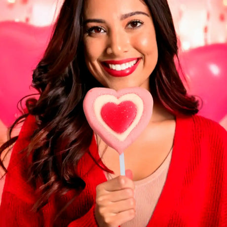 Paleta de Malvavisco, Corazón, Color Rosa