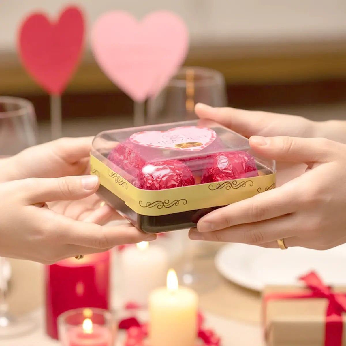 Trufas de Chocolate, San Valentín, Color Rojo