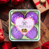 Trufas de Chocolate, San Valentín, Color Morado