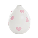 Florero de Cerámica con Corazones