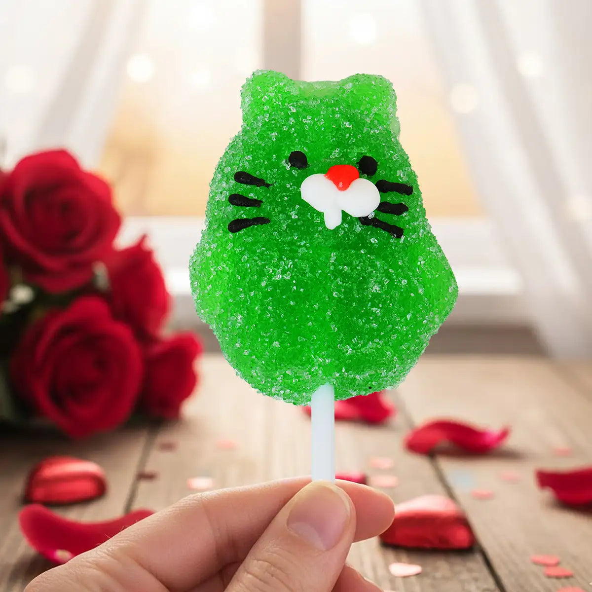 Conejito, Color Verde, Paleta de Gomita