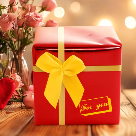 Caja de Regalo, Trufas de Chocolate, Color Rojo