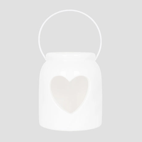 Portavela, Corazón, Color Blanco