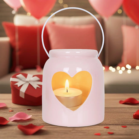 Portavela, Corazón, Color Rosa