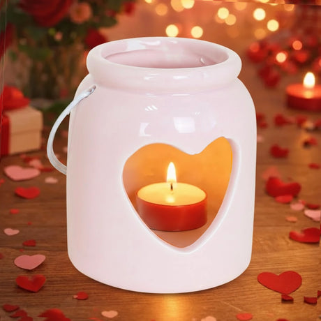 Portavela, Corazón, Color Rosa