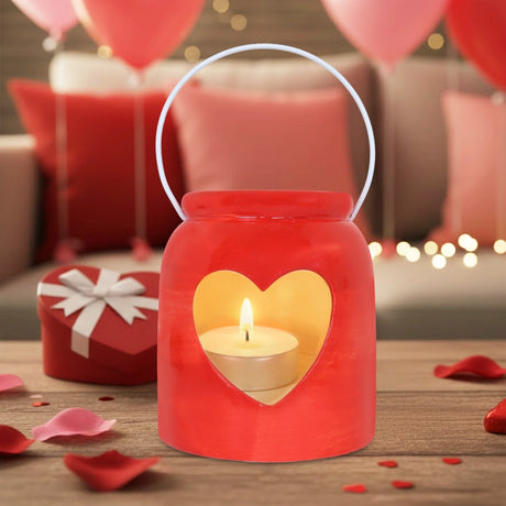 Portavela, Corazón, Color Rojo