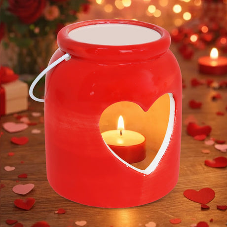 Portavela, Corazón, Color Rojo