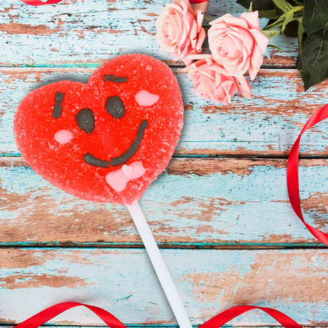 Corazón, Sonrisa, Color Rojo, Paleta de Gomita