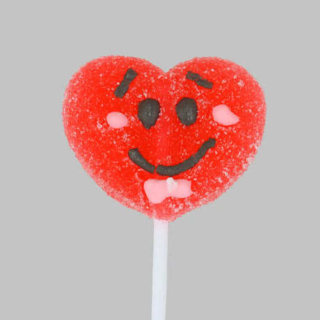 Corazón, Sonrisa, Color Rojo, Paleta de Gomita