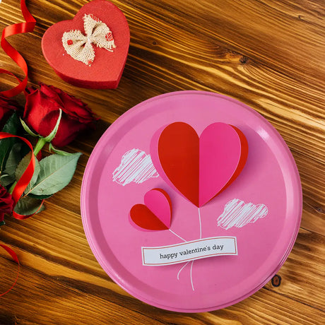 Lata de Galletas, Corazones, Color Rosa, 115 gr