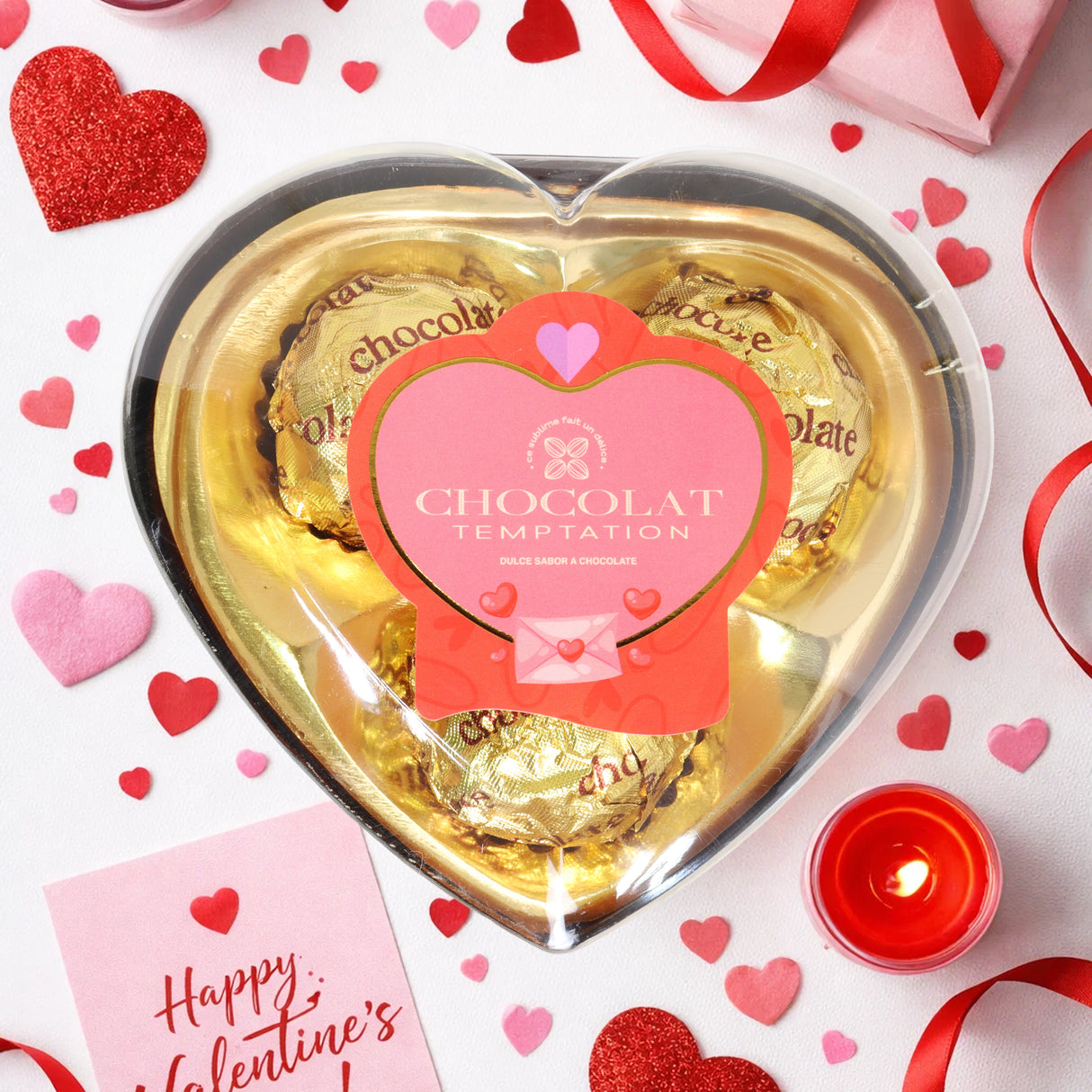 Chocolate, Caja Corazón, 3 pzas