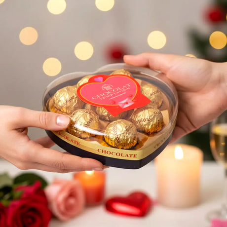 Trufas de Chocolate, Corazón, Color Dorado, 96 gr