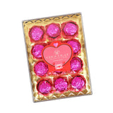 Trufas de Chocolate, Color Rosa, 12 pzas