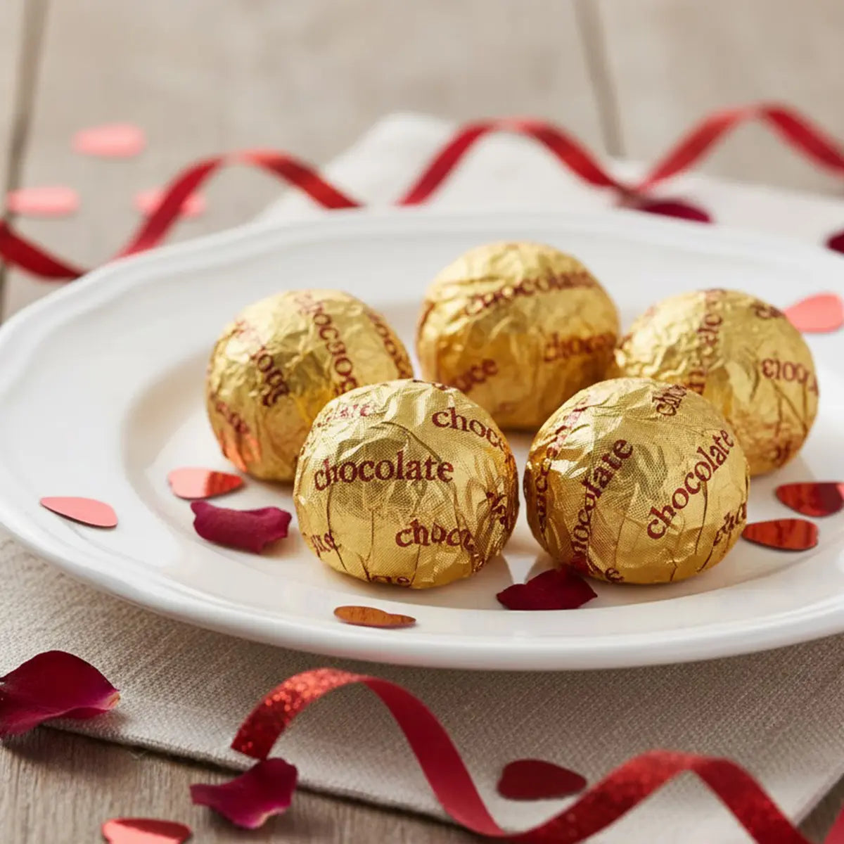 Trufas de Chocolate, Oso, Color Dorado