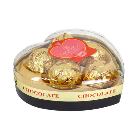 Trufas de Chocolate, Corazón, Color Dorado, 60 gr
