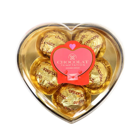 Trufas de Chocolate, Corazón, Color Dorado, 60 gr