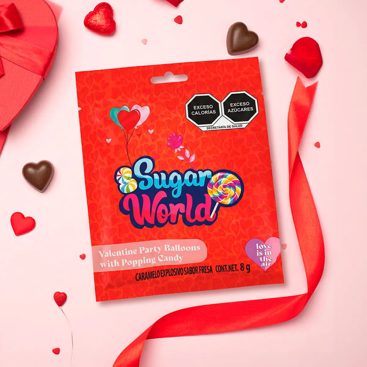 Globo Metálico de Corazón y Dulce