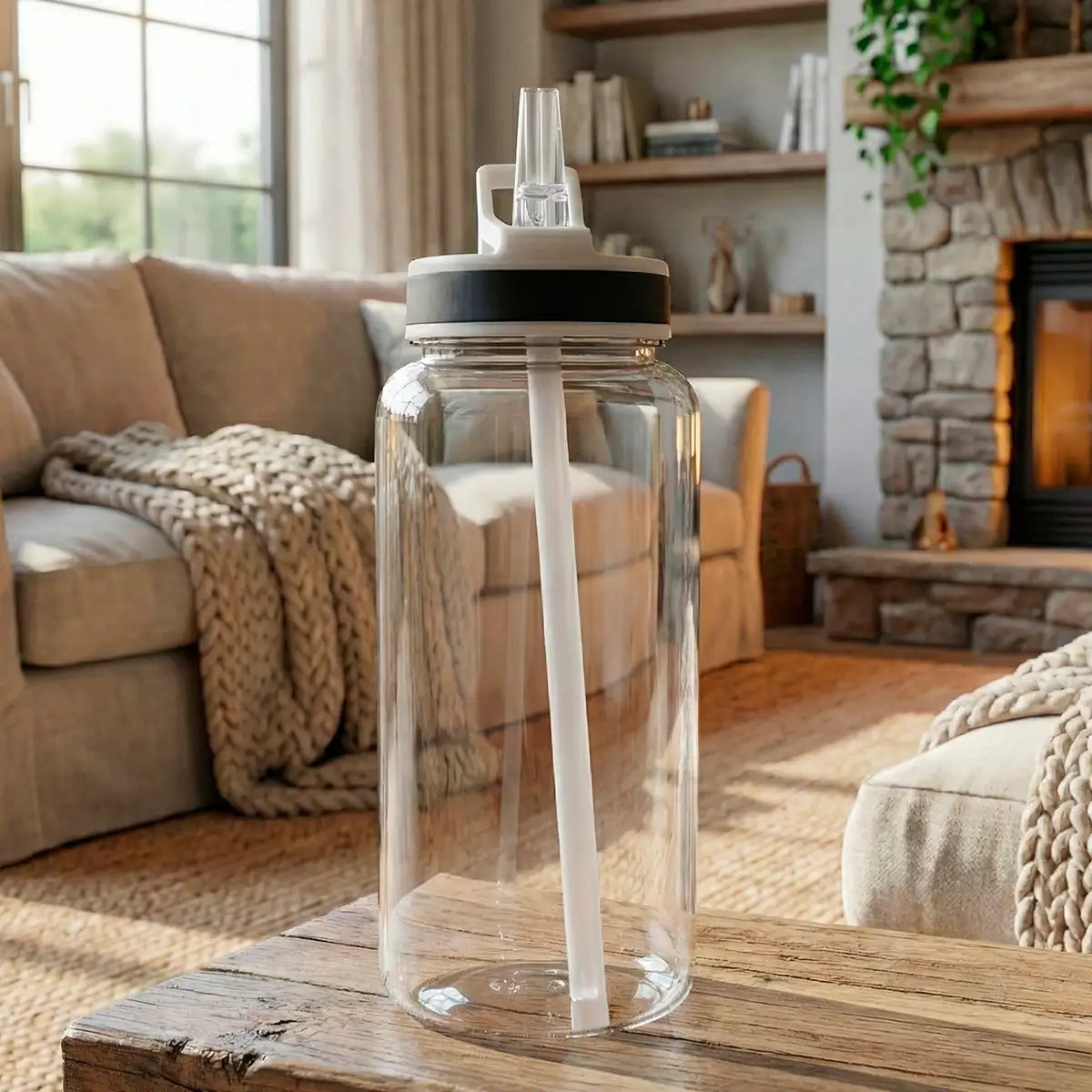 Botella de Agua, Color Gris, 1 L