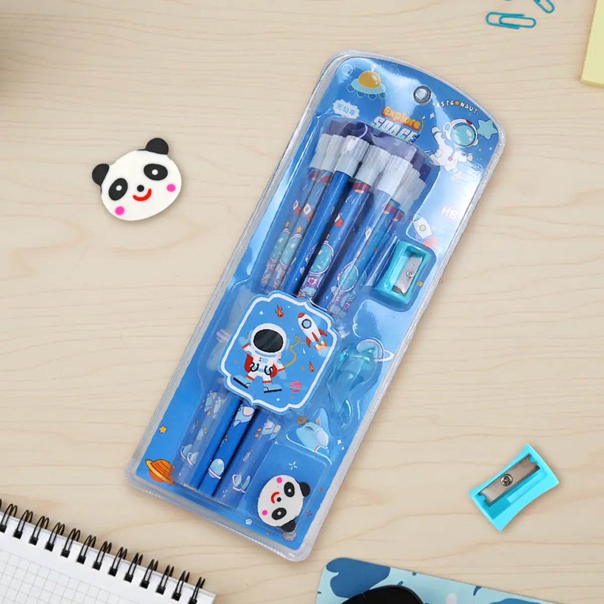 Kit de Escritura, Astronauta, Color Azul