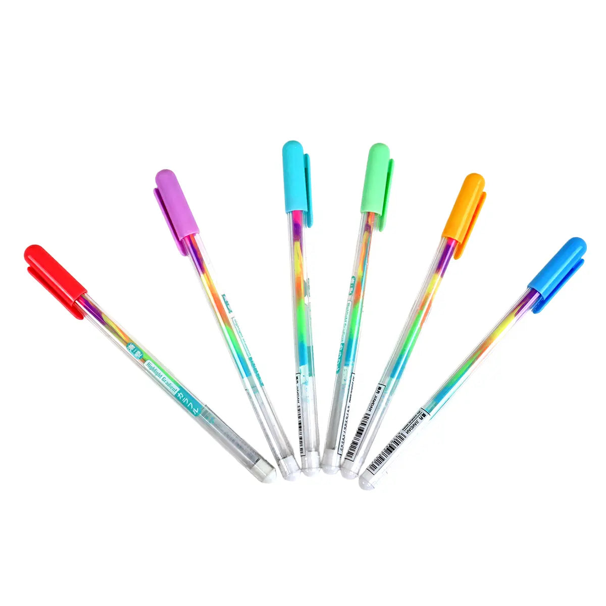 Bolígrafos Arcoíris, 6 pzas