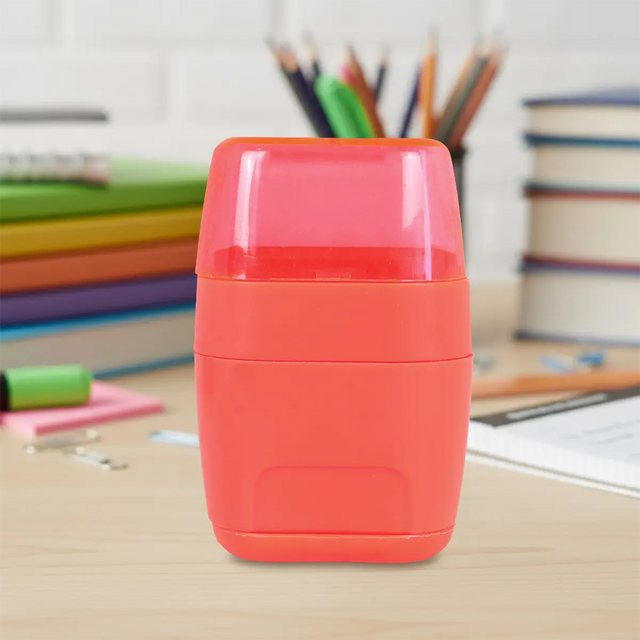 Sacapuntas con Goma, Color Naranja